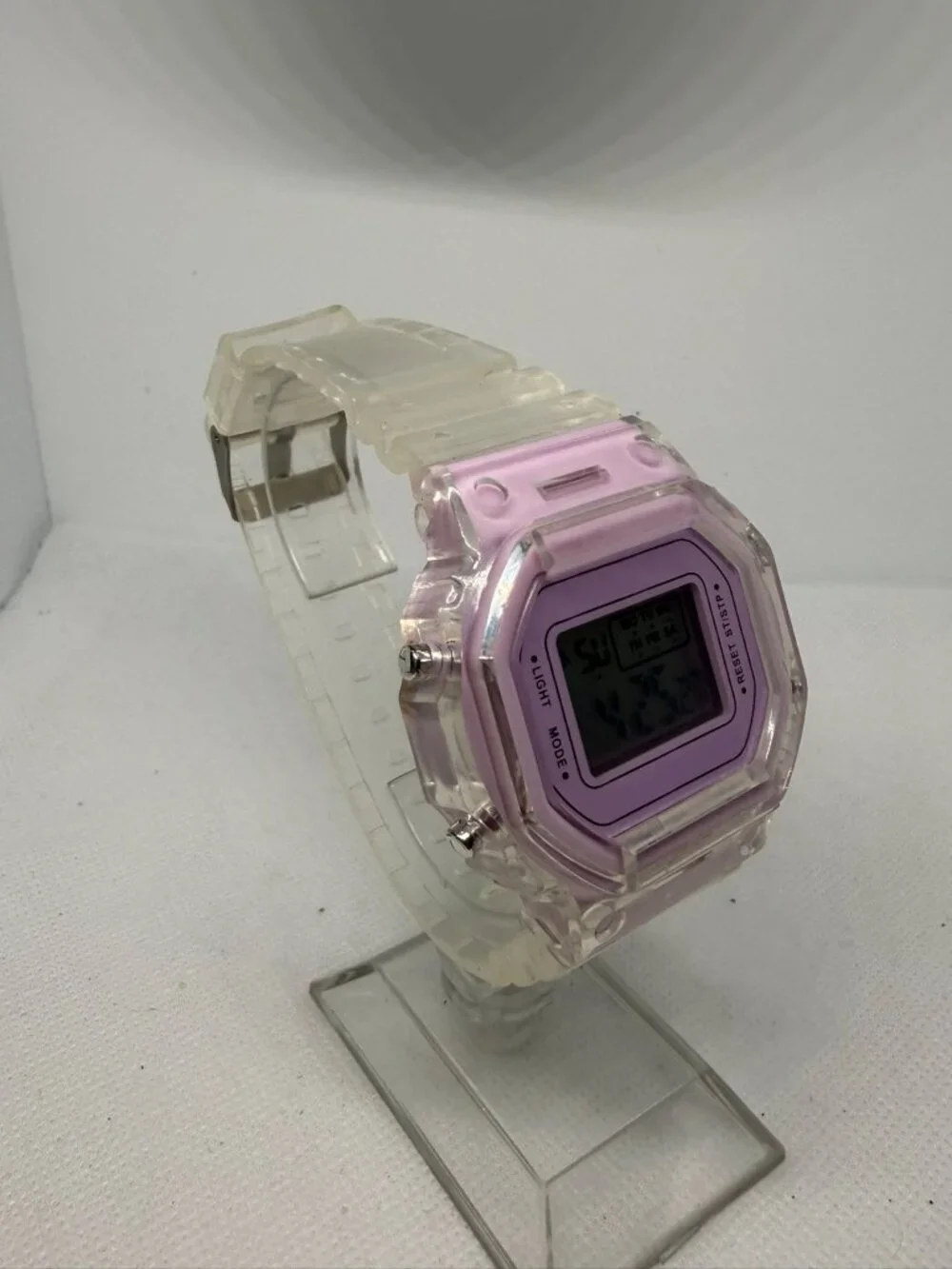 Retro Digital Stainless Steel Sports Military Watch Waterproof Electronic Pink